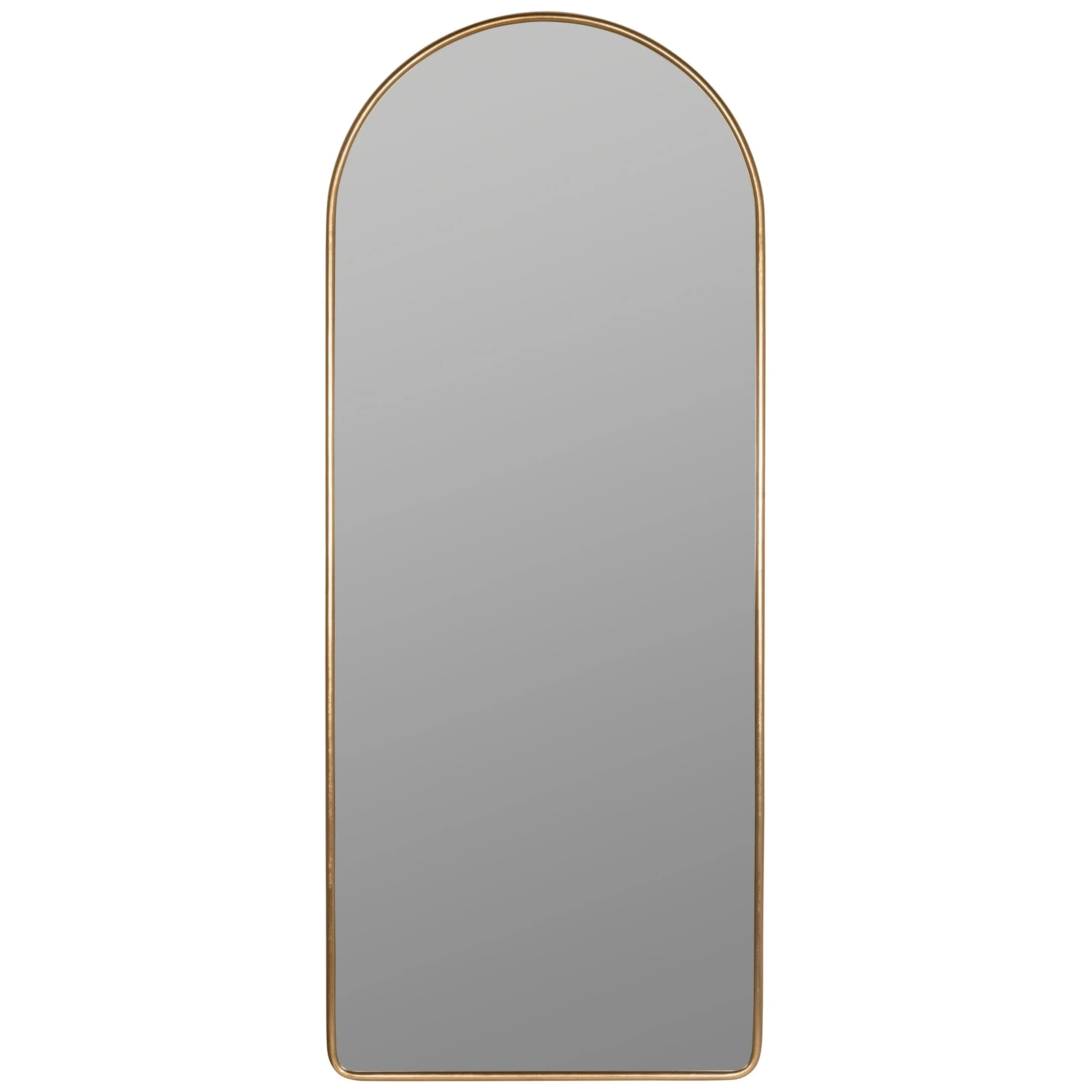 Arch Metal Floor Mirror with Gold Finish