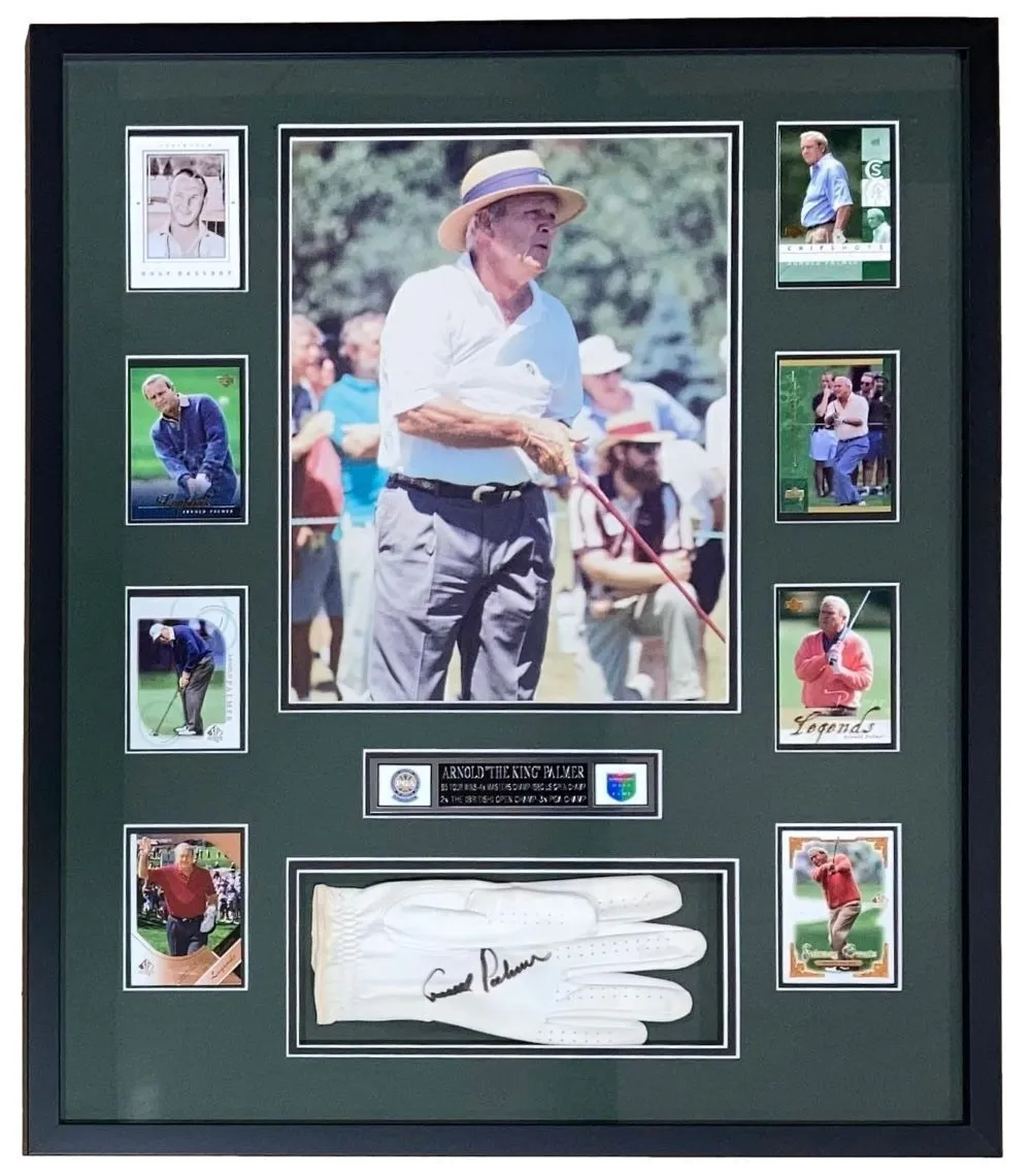 Arnold Palmer Signed Framed PGA Golf Glove PSA LOA