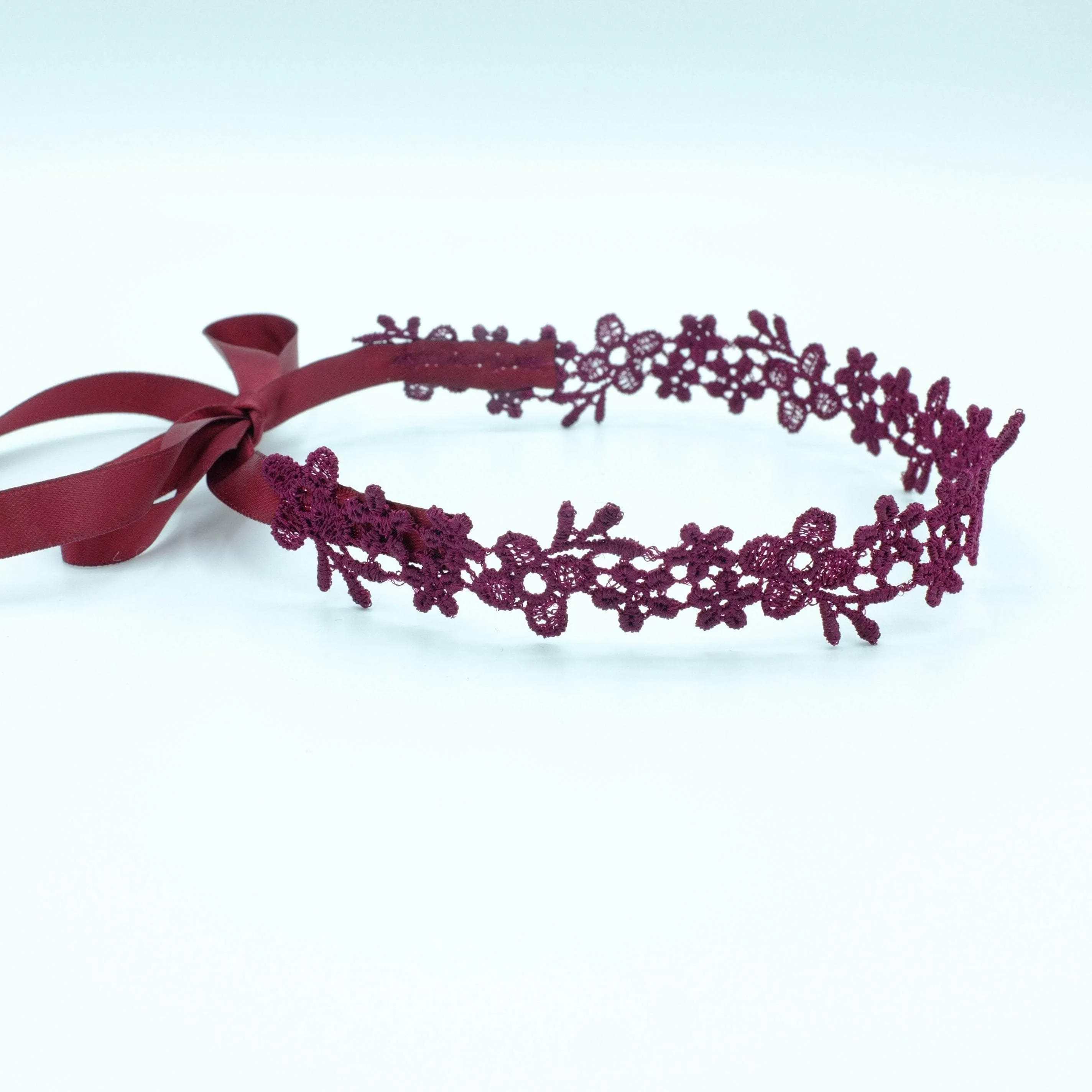 Astrid Burgundy Lace Choker Necklace