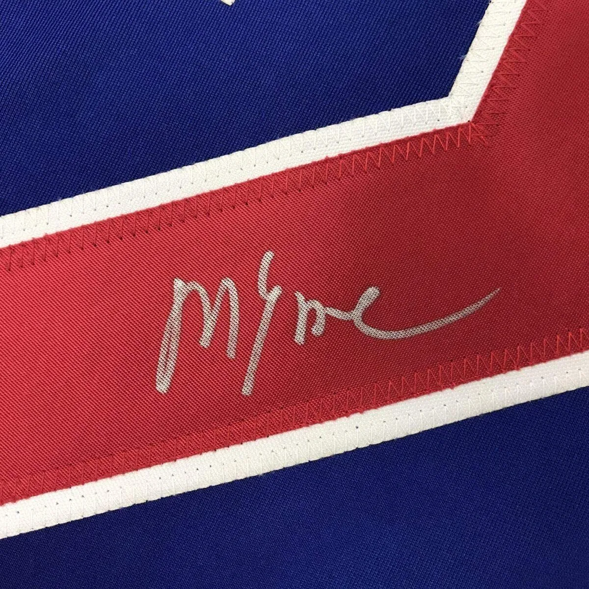 Autographed/Signed Mike Eruzione Blue Team Miracle On Ice 1980 Jersey JSA COA