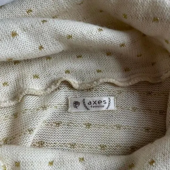 axes femme polka dot turtle neck‎ sweater dress