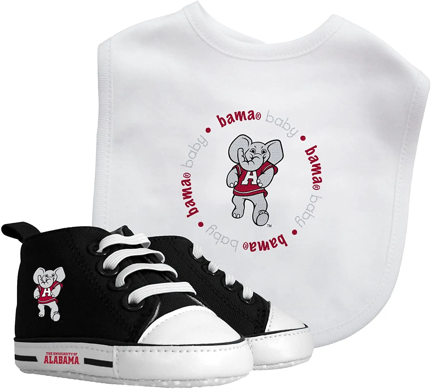 Baby Fanatic Bib and Pre-walker Baby Gift Set, University of Alabama