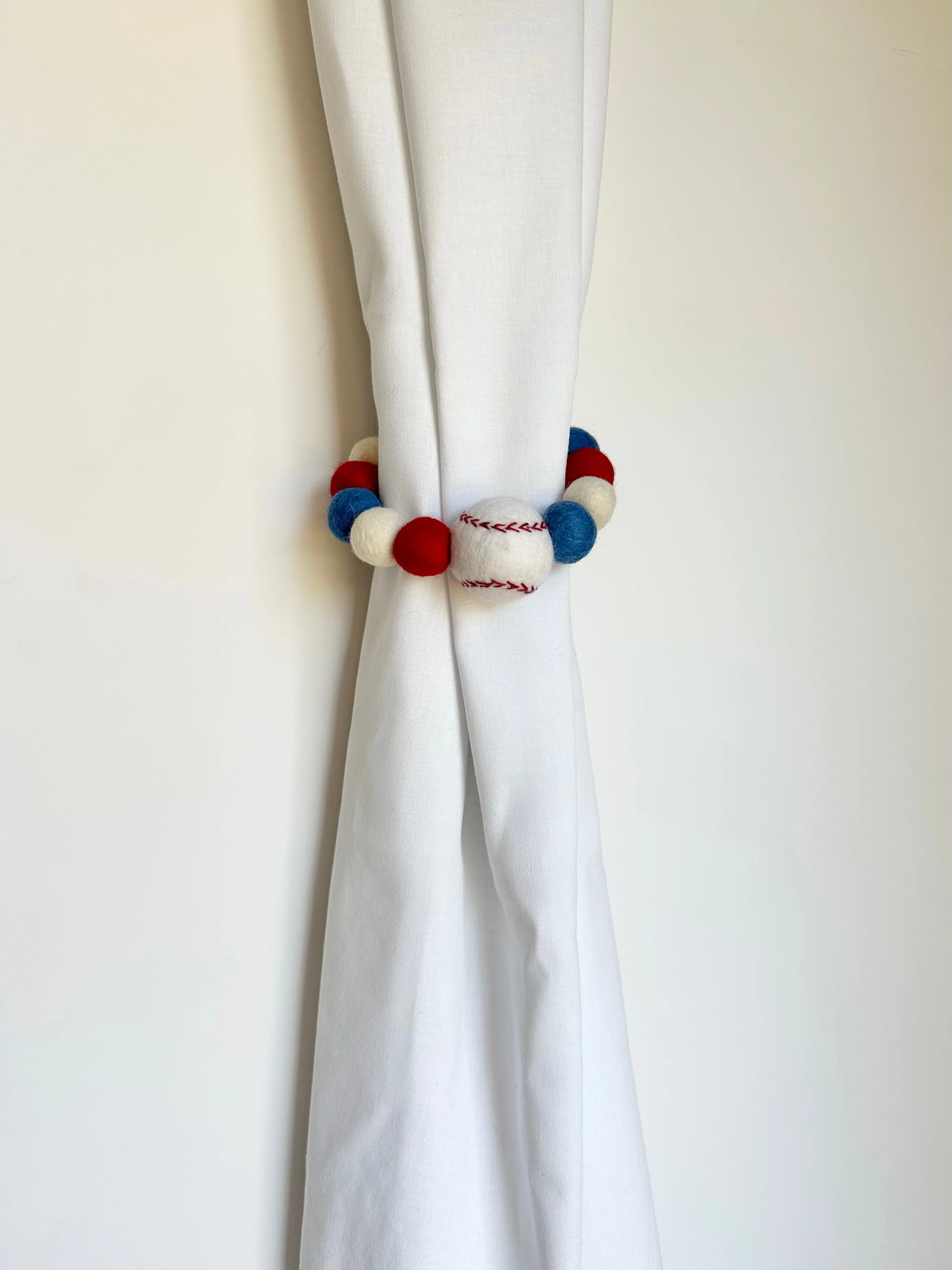 Baseball Curtain Ties