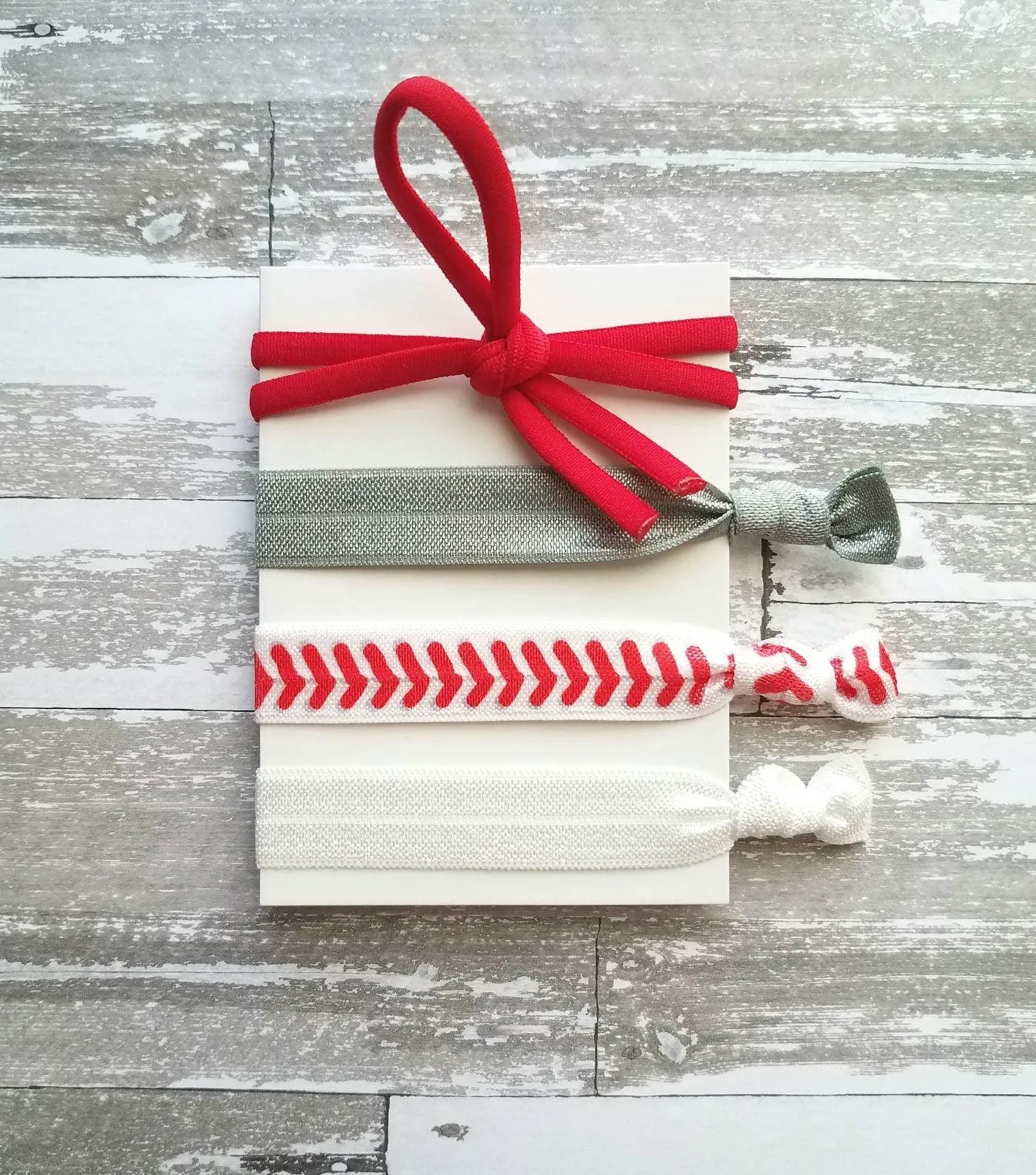 Baseball Hair Tie Set, baseball elastic, baseball hair ribbon, baseball hair band, ponytail holder, coach gift, baseball fan gift, team mom