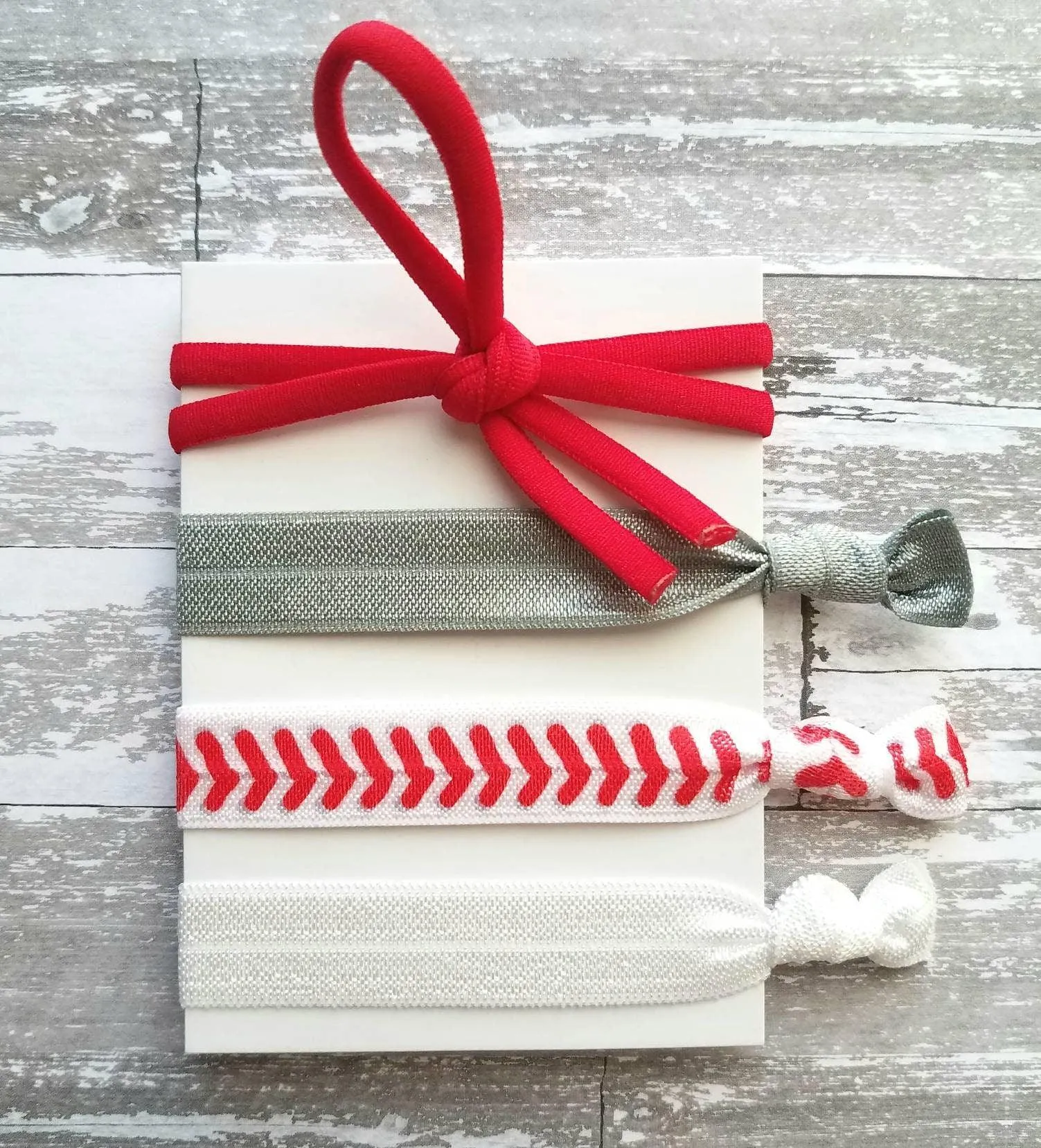 Baseball Hair Tie Set, baseball elastic, baseball hair ribbon, baseball hair band, ponytail holder, coach gift, baseball fan gift, team mom