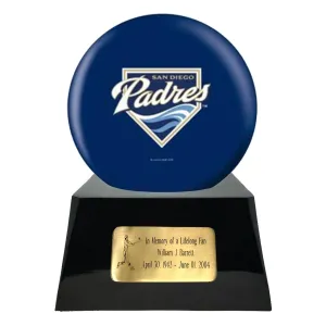 Baseball Trophy Urn Base with Optional San Diego Padres Team Sphere