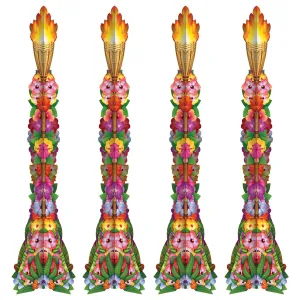 Beistle Luau 3-D Tiki Torch Props - Party Supply Decoration for Prom