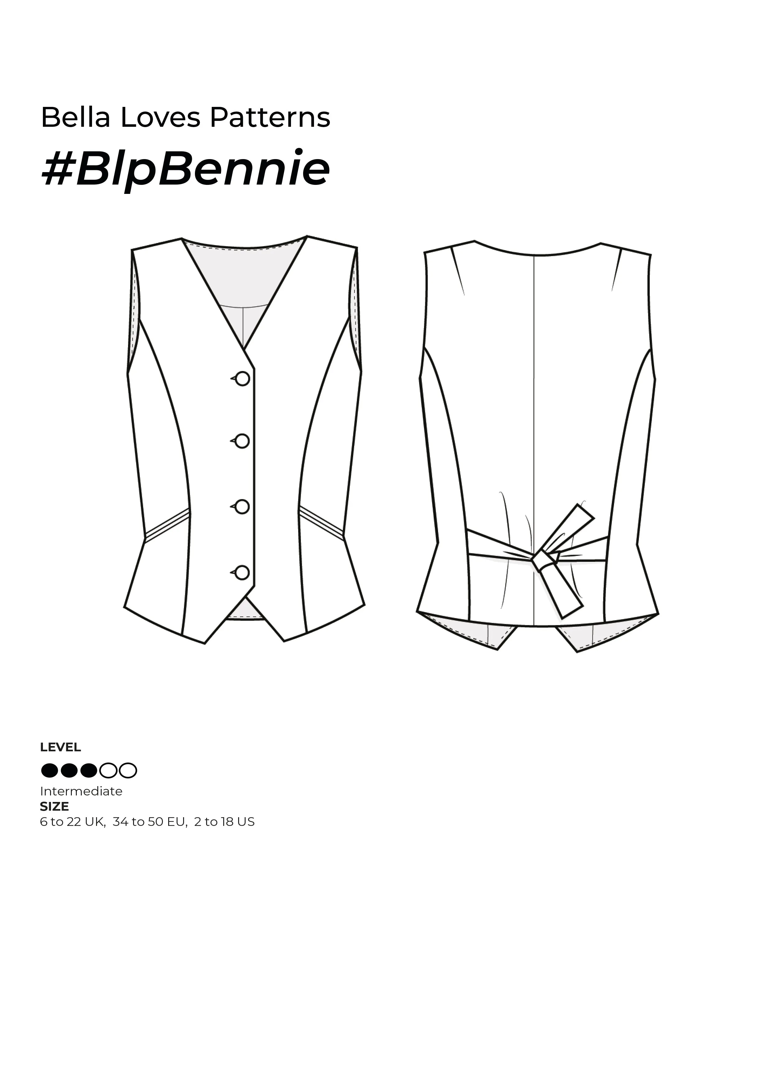 BENNIE VEST – PDF SEWING PATTERN