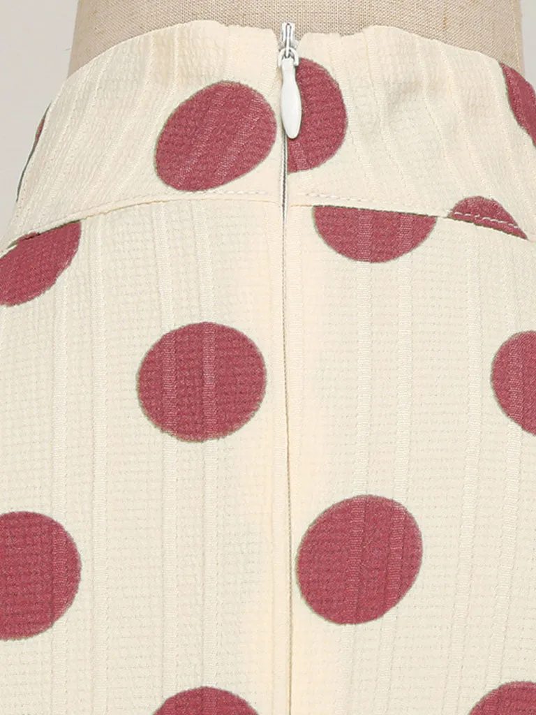 Big BowKnot Polka Dots Puff Long Sleeve Audrey Hepburn Style 1950S Vintage Dress