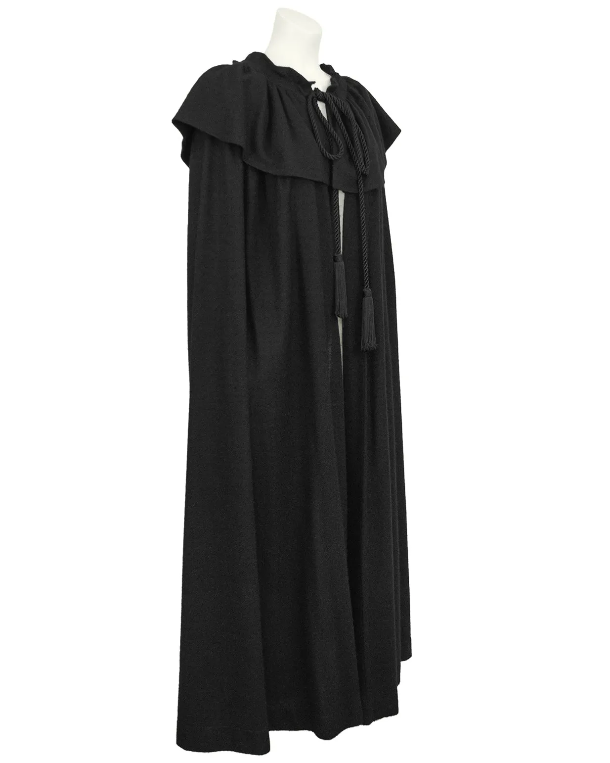 Black Wool 'Russian' Cloak Circa 1976