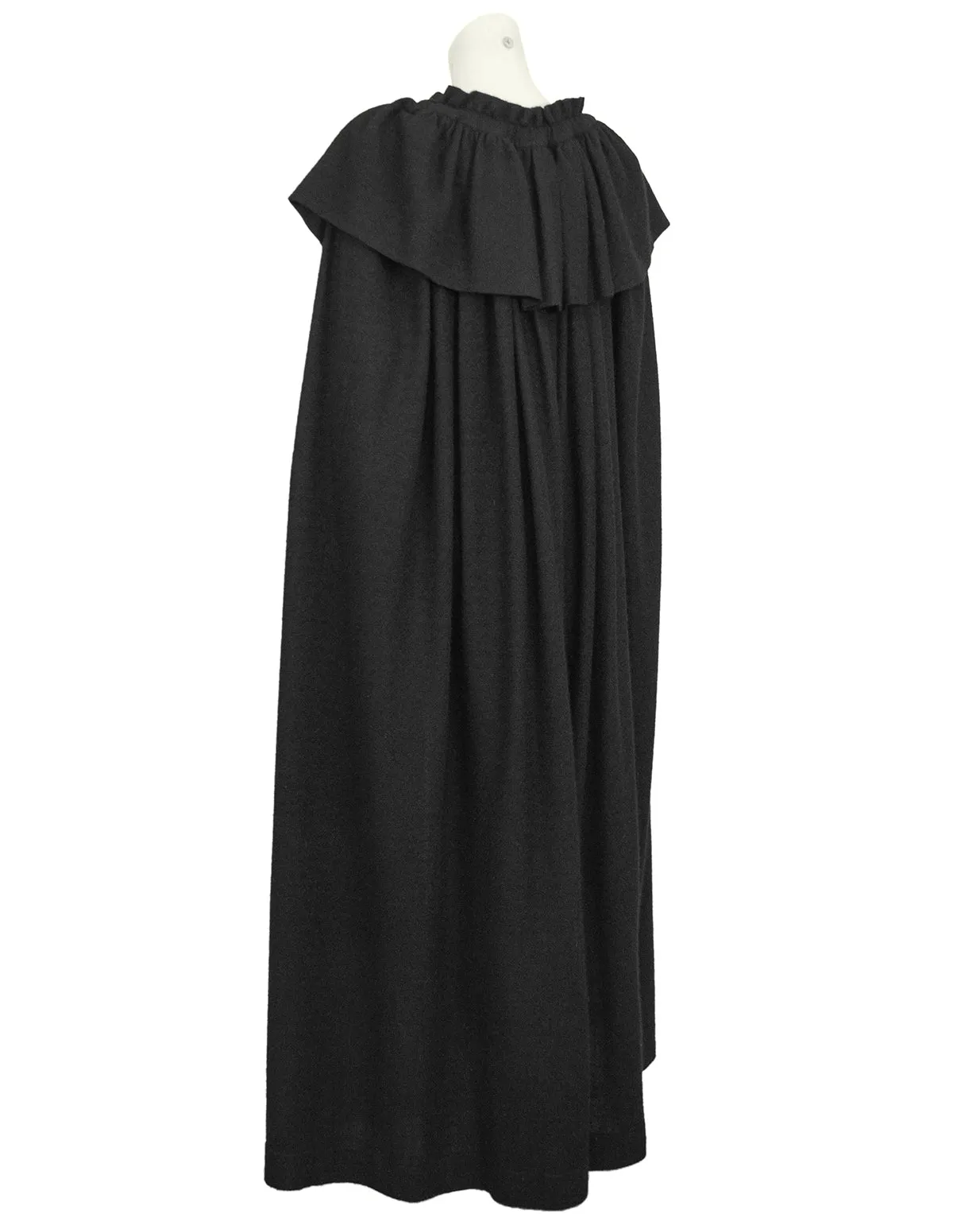 Black Wool 'Russian' Cloak Circa 1976