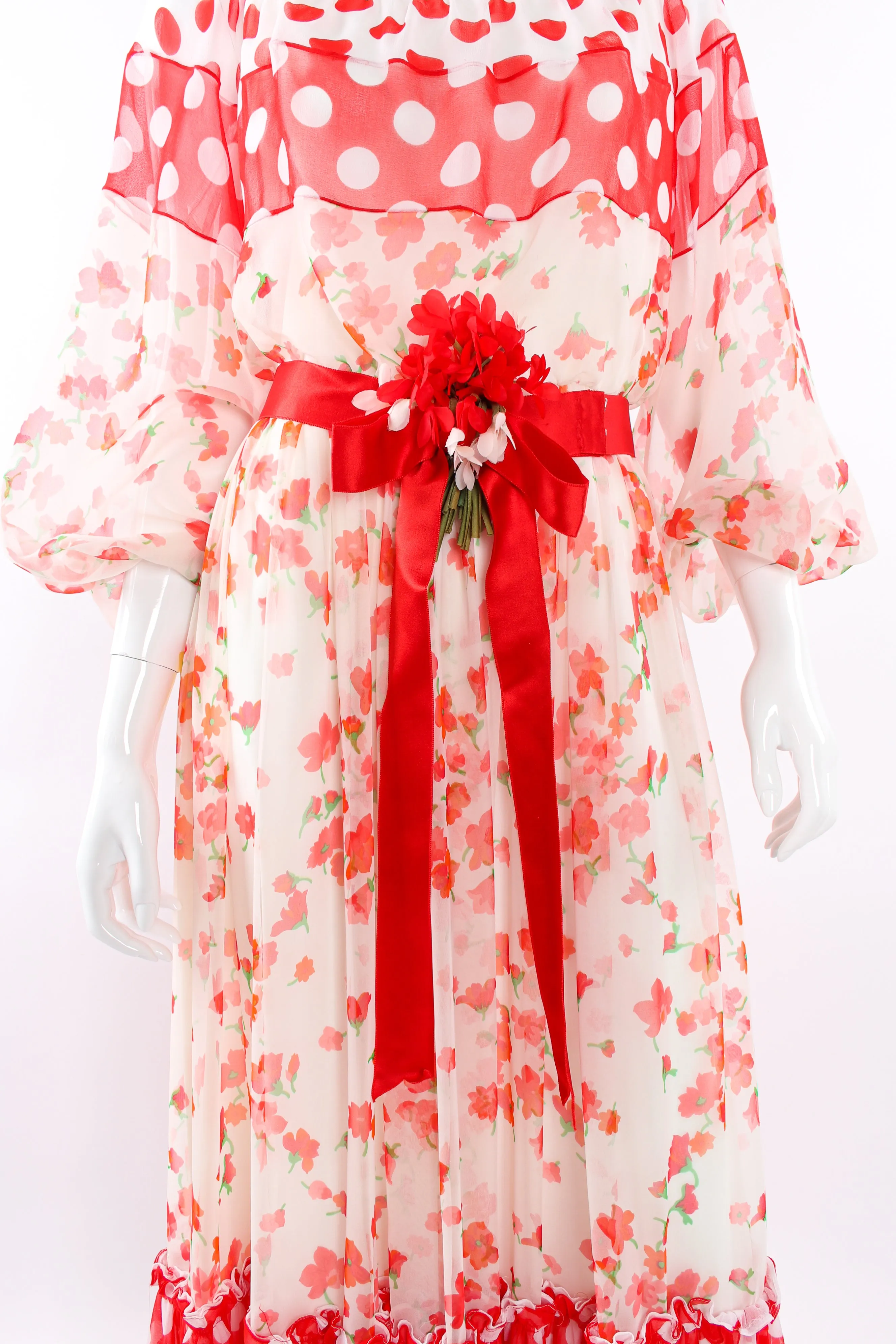 Blooming Polka Dot Dress