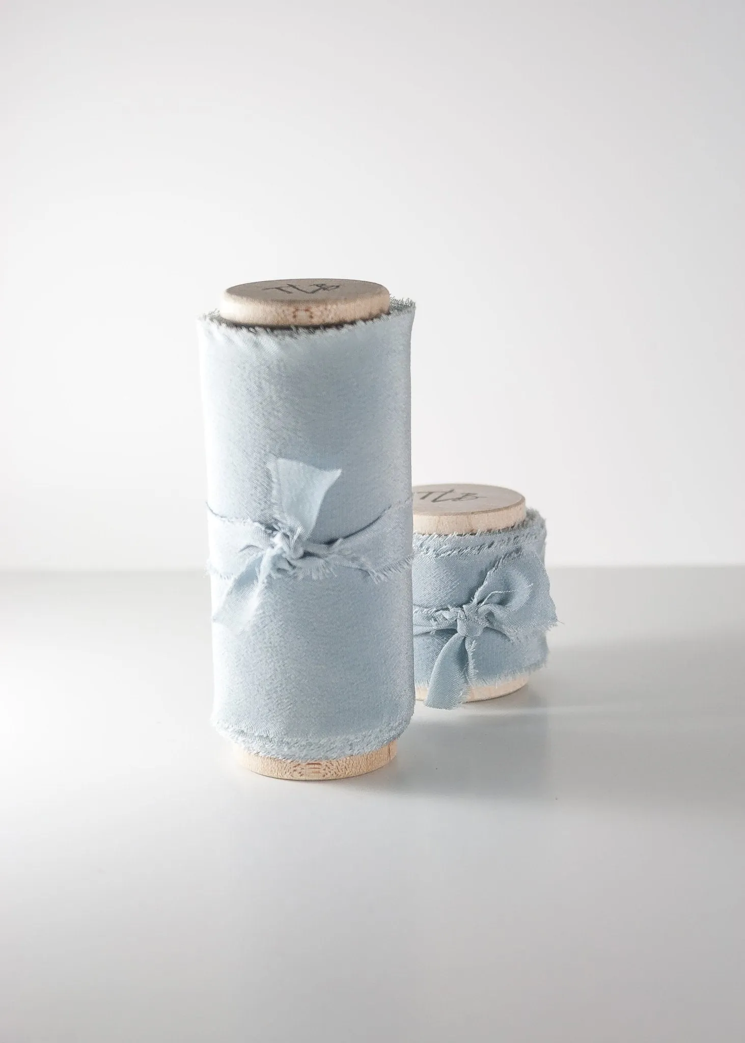Blue Bell Blue Silk Ribbon in Crepe de Chine, Naturally Dyed