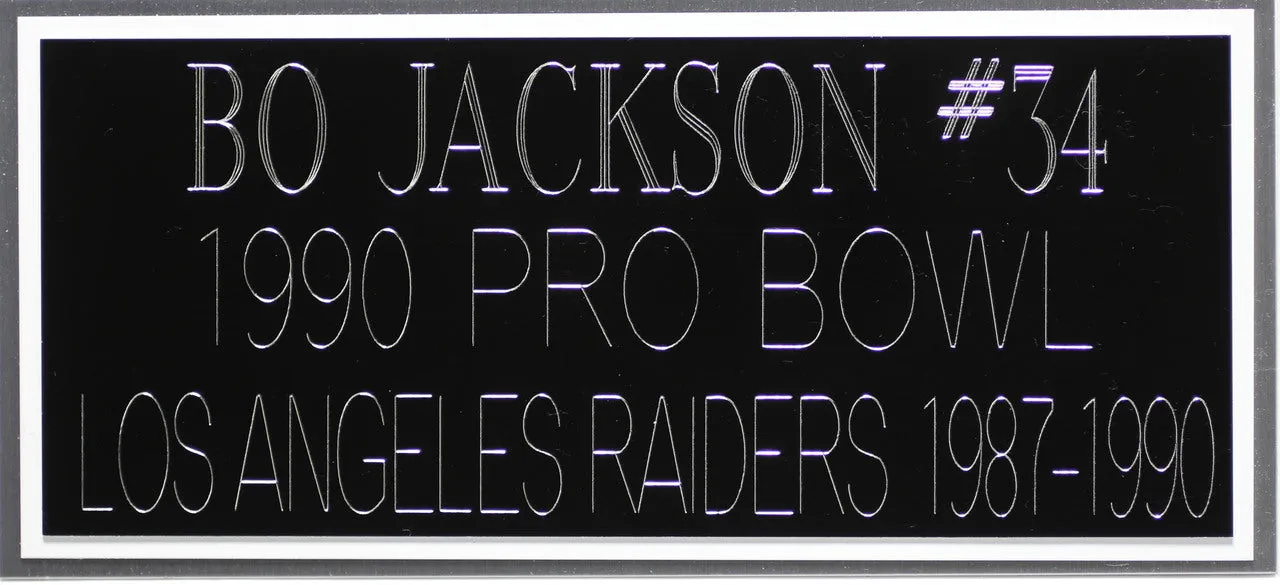 Bo Jackson Autographed and Framed White Raiders Jersey Auto JSA COA