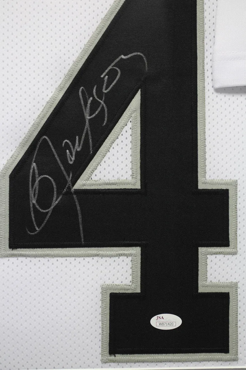 Bo Jackson Autographed and Framed White Raiders Jersey Auto JSA COA