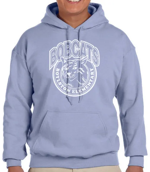 (Boylston Bobcats) Sport Grey Hooded Sweatshirt- ADULT G185