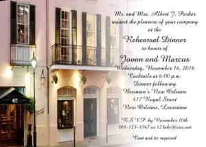 BRENNAN'S RESTAURANT (NIGHT HORIZONTAL) CUSTOM INVITATION