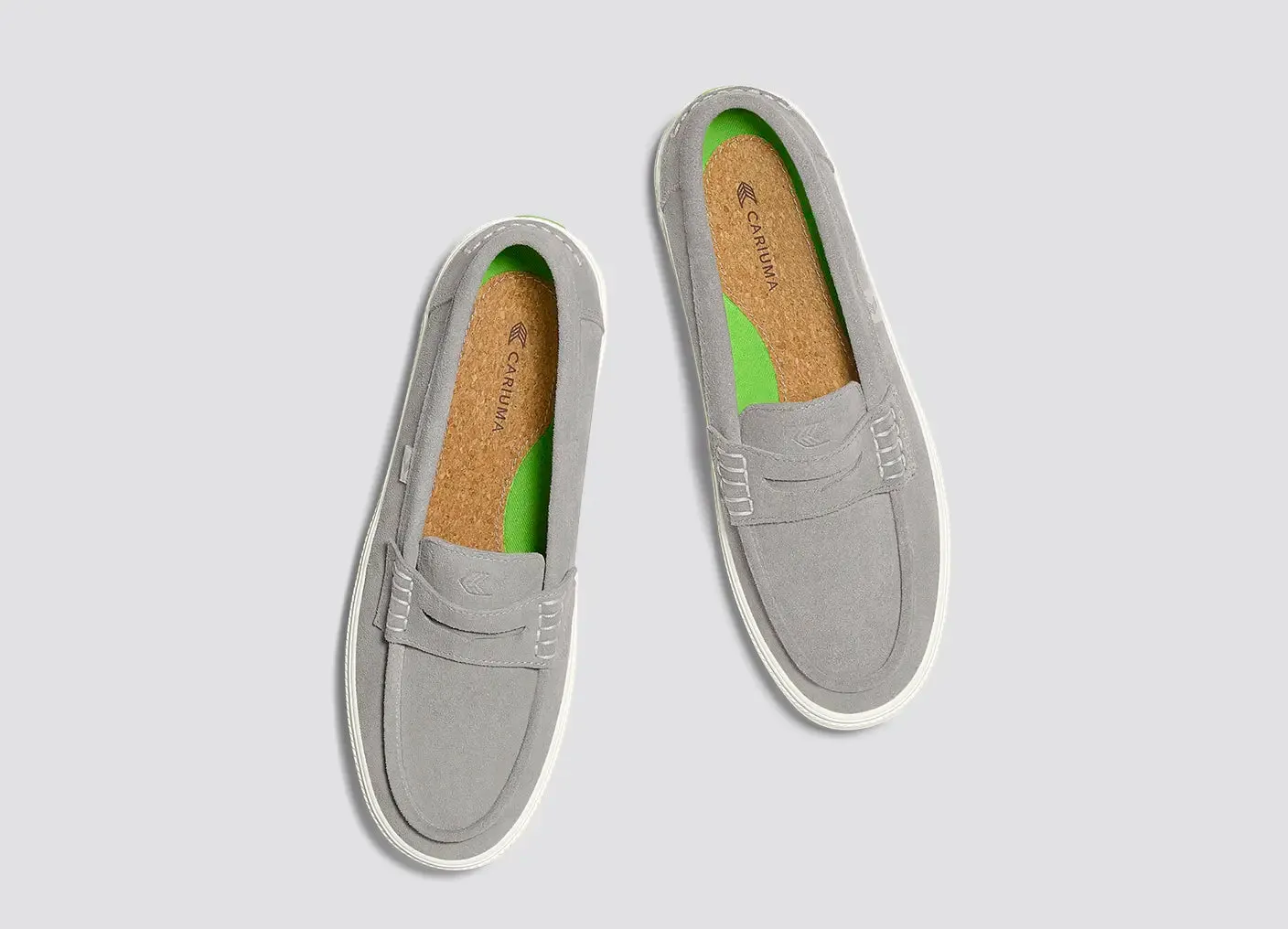 CAJU Loafer Light Grey Suede Men