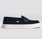 CAJU Loafer Navy Suede Women