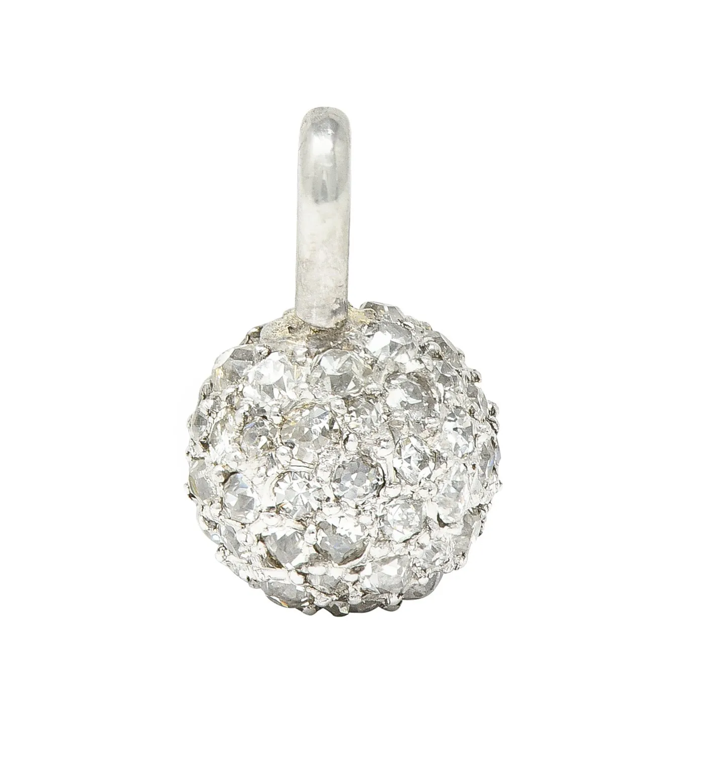 Cartier Edwardian 1.00 CTW Pavé Diamond Platinum Antique Ball Charm