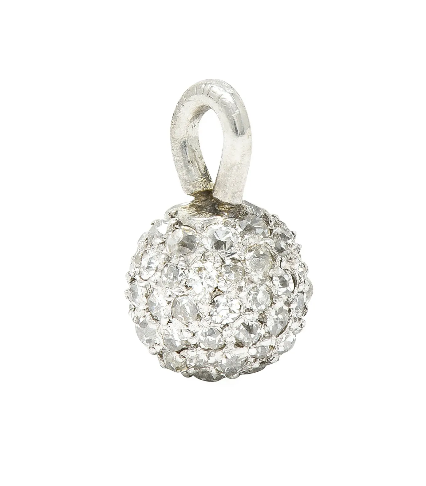 Cartier Edwardian 1.00 CTW Pavé Diamond Platinum Antique Ball Charm