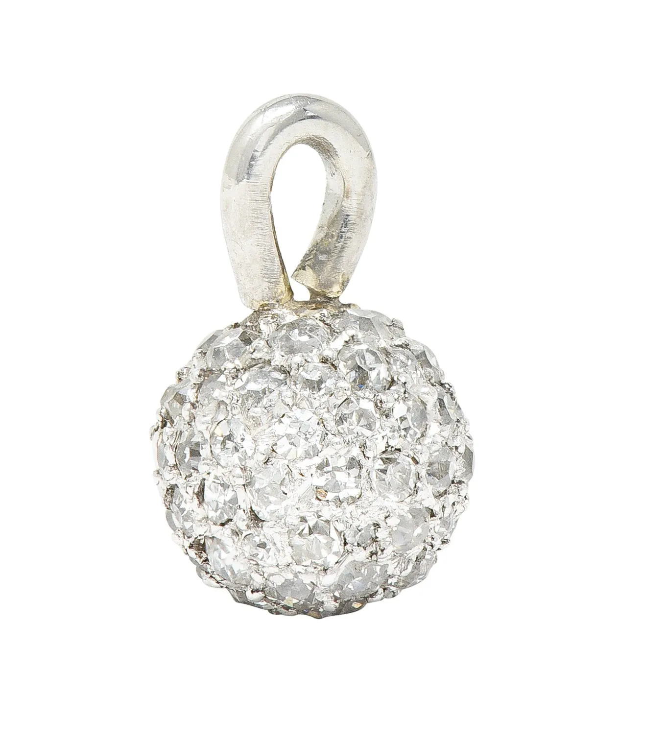 Cartier Edwardian 1.00 CTW Pavé Diamond Platinum Antique Ball Charm