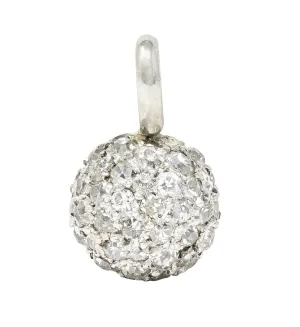 Cartier Edwardian 1.00 CTW Pavé Diamond Platinum Antique Ball Charm