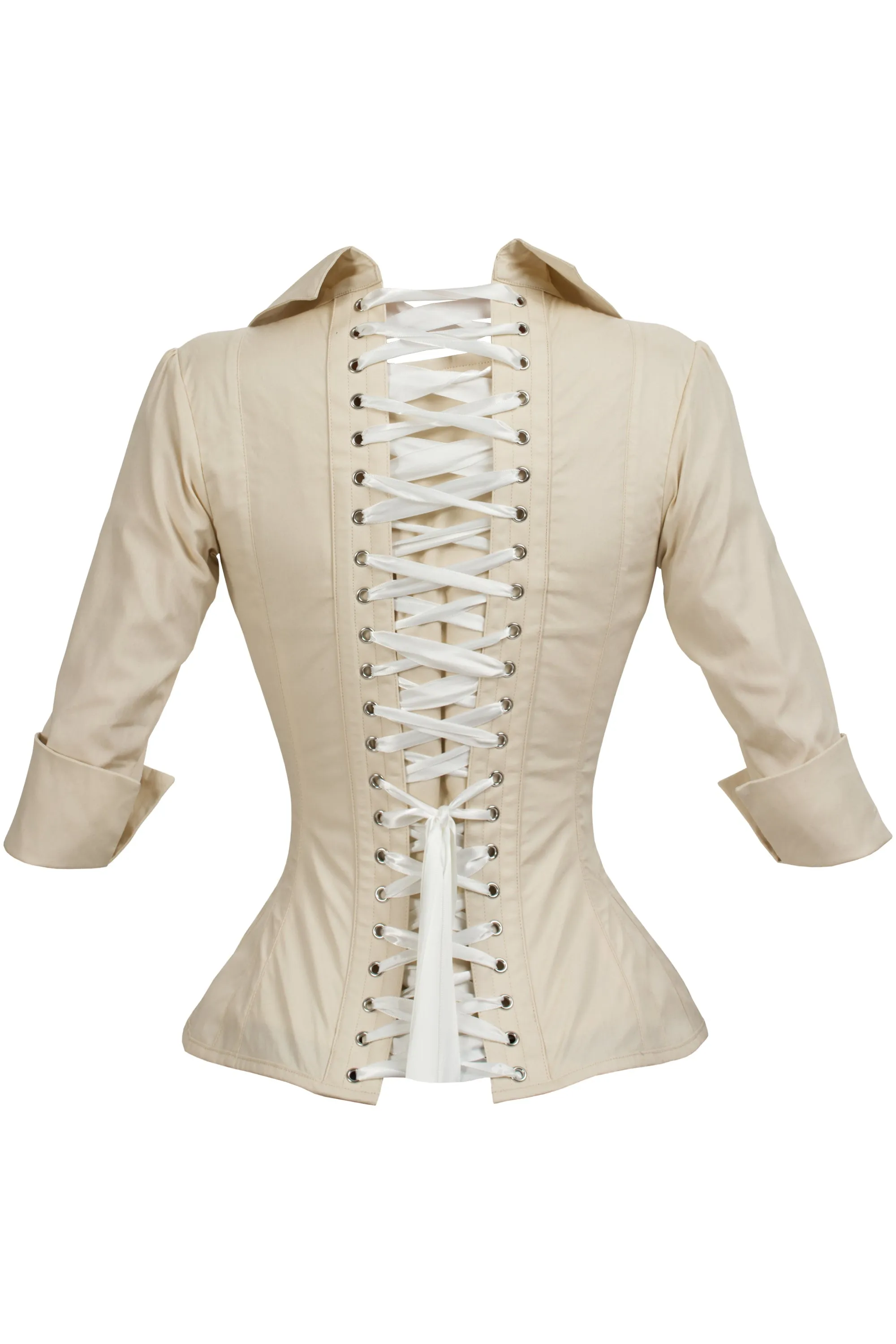 Champagne Cotton Corset Shirt
