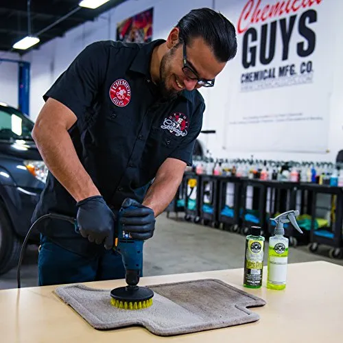 Chemical Guys CWS20316 Foaming Citrus Fabric Clean, Easy-to-Use Drill Brush Carpet & Upholstery Fabric Cleaning Kit 16 fl oz