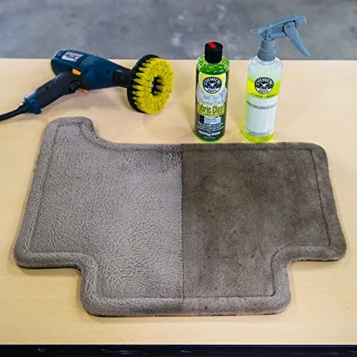 Chemical Guys CWS20316 Foaming Citrus Fabric Clean, Easy-to-Use Drill Brush Carpet & Upholstery Fabric Cleaning Kit 16 fl oz