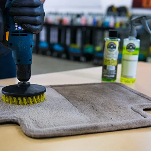 Chemical Guys CWS20316 Foaming Citrus Fabric Clean, Easy-to-Use Drill Brush Carpet & Upholstery Fabric Cleaning Kit 16 fl oz