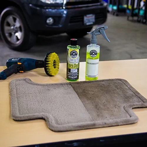 Chemical Guys CWS20316 Foaming Citrus Fabric Clean, Easy-to-Use Drill Brush Carpet & Upholstery Fabric Cleaning Kit 16 fl oz