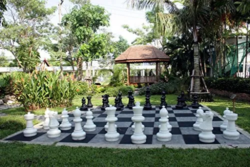 Chess House Premium Giant Chess Set Pieces (25 inch King) Black and White