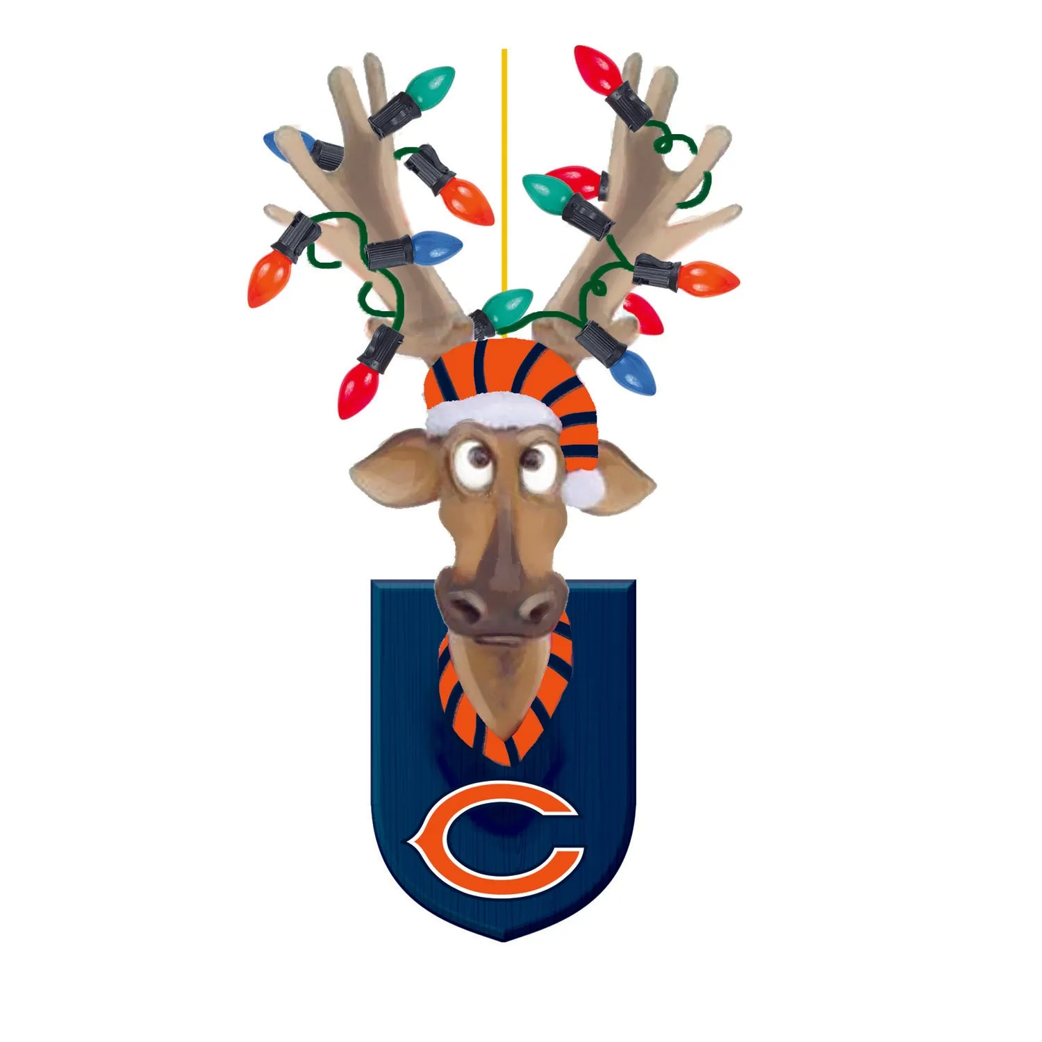 Chicago Bears, Resin Reindeer Orn,3ot3805rro