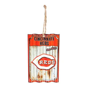 Cincinnati Reds, Metal Corrugate Ornament,3ot4206mc