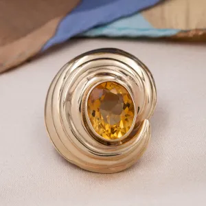 Citrine Swirl Pendant