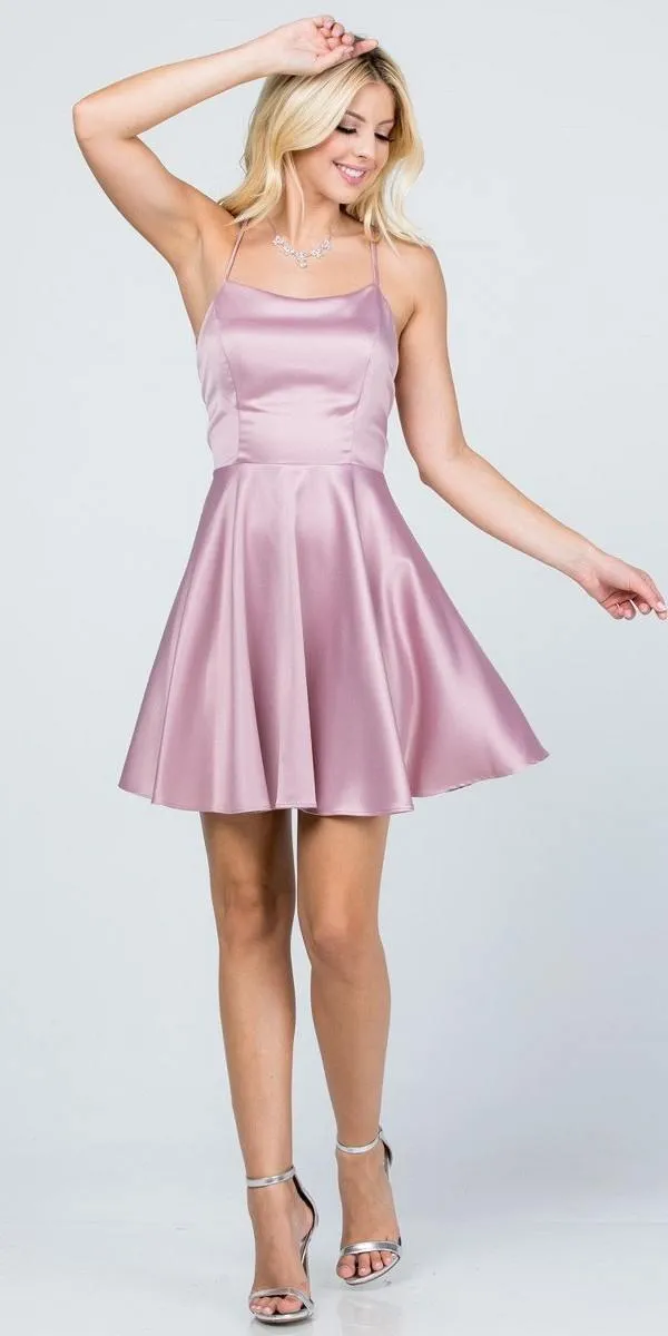 CLEARANCE - La Scala 25713 Short Fit and Flare Dress Spaghetti Straps (Size M)