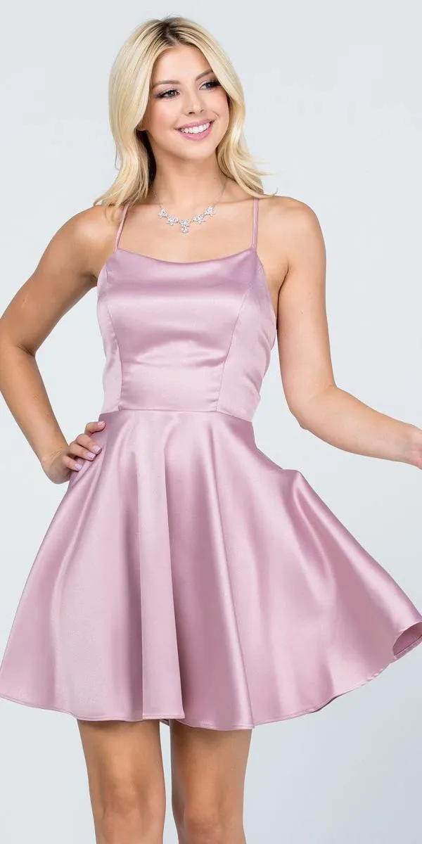 CLEARANCE - La Scala 25713 Short Fit and Flare Dress Spaghetti Straps (Size M)