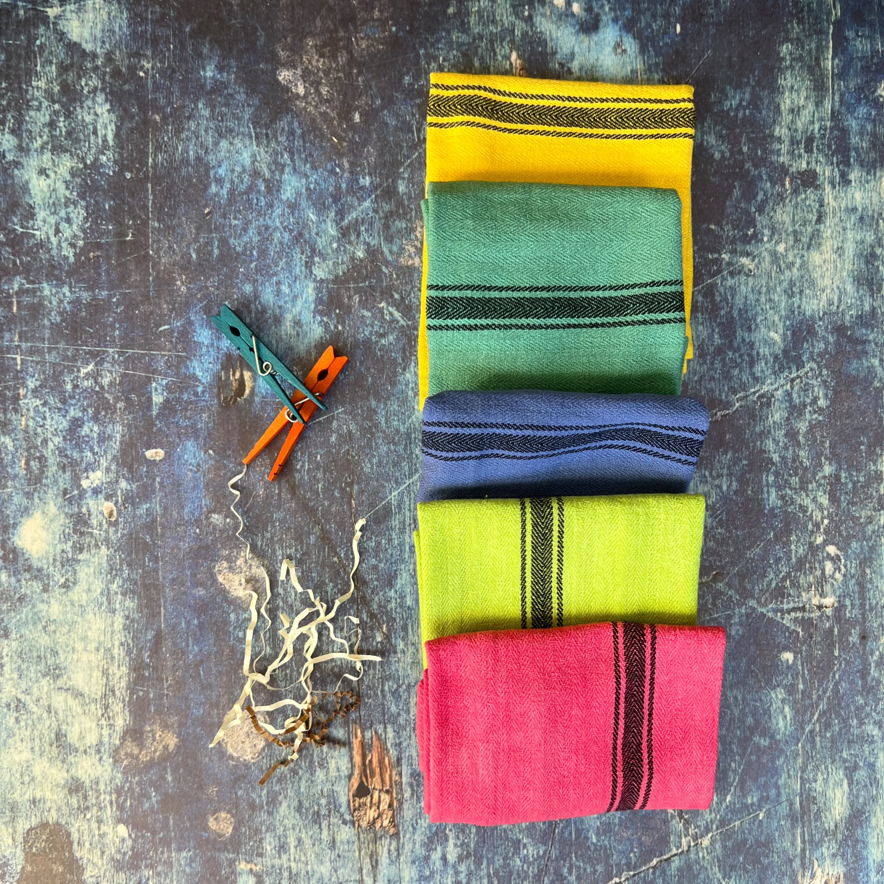 Color pop hand-dyed tea, bar and kitchen towels