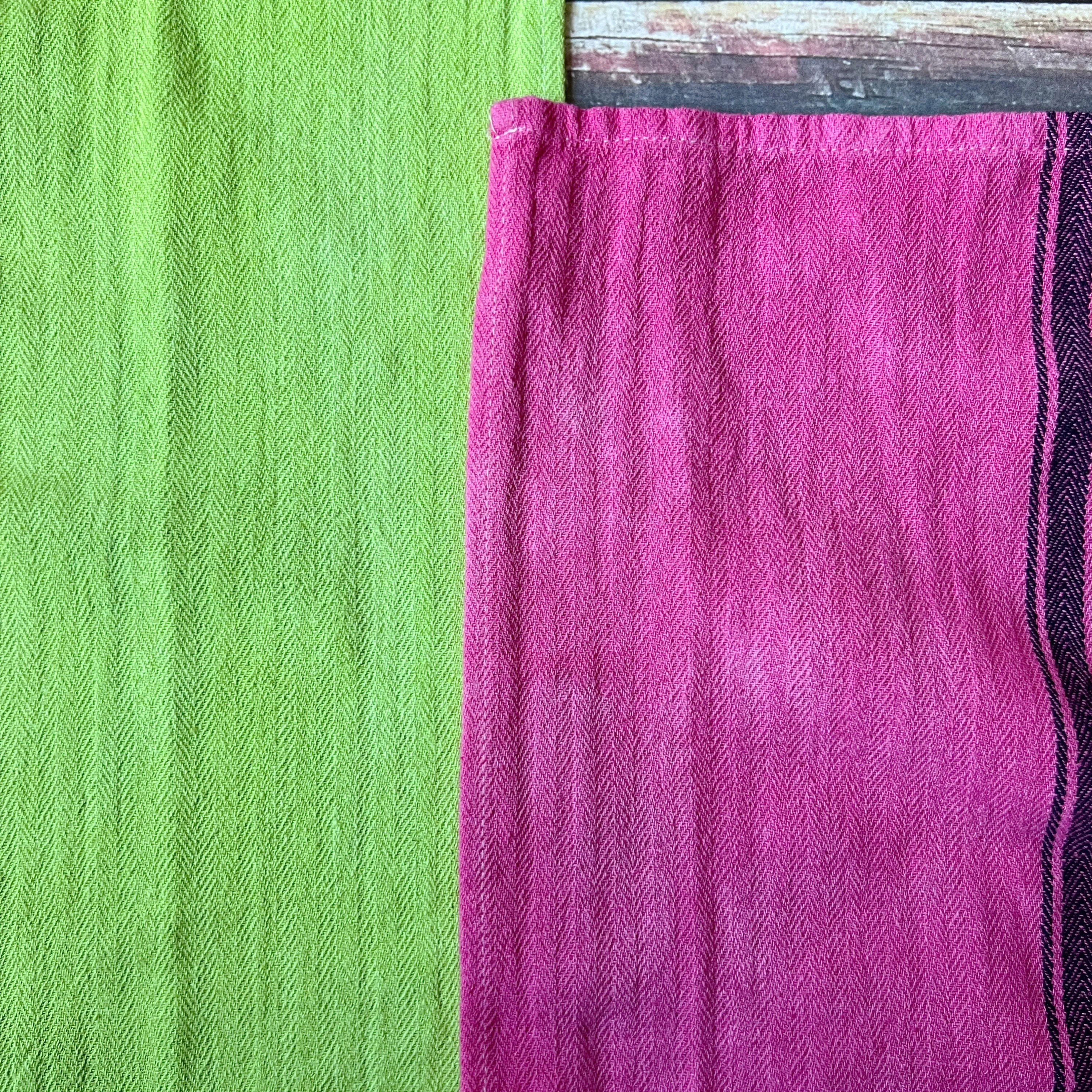 Color pop hand-dyed tea, bar and kitchen towels