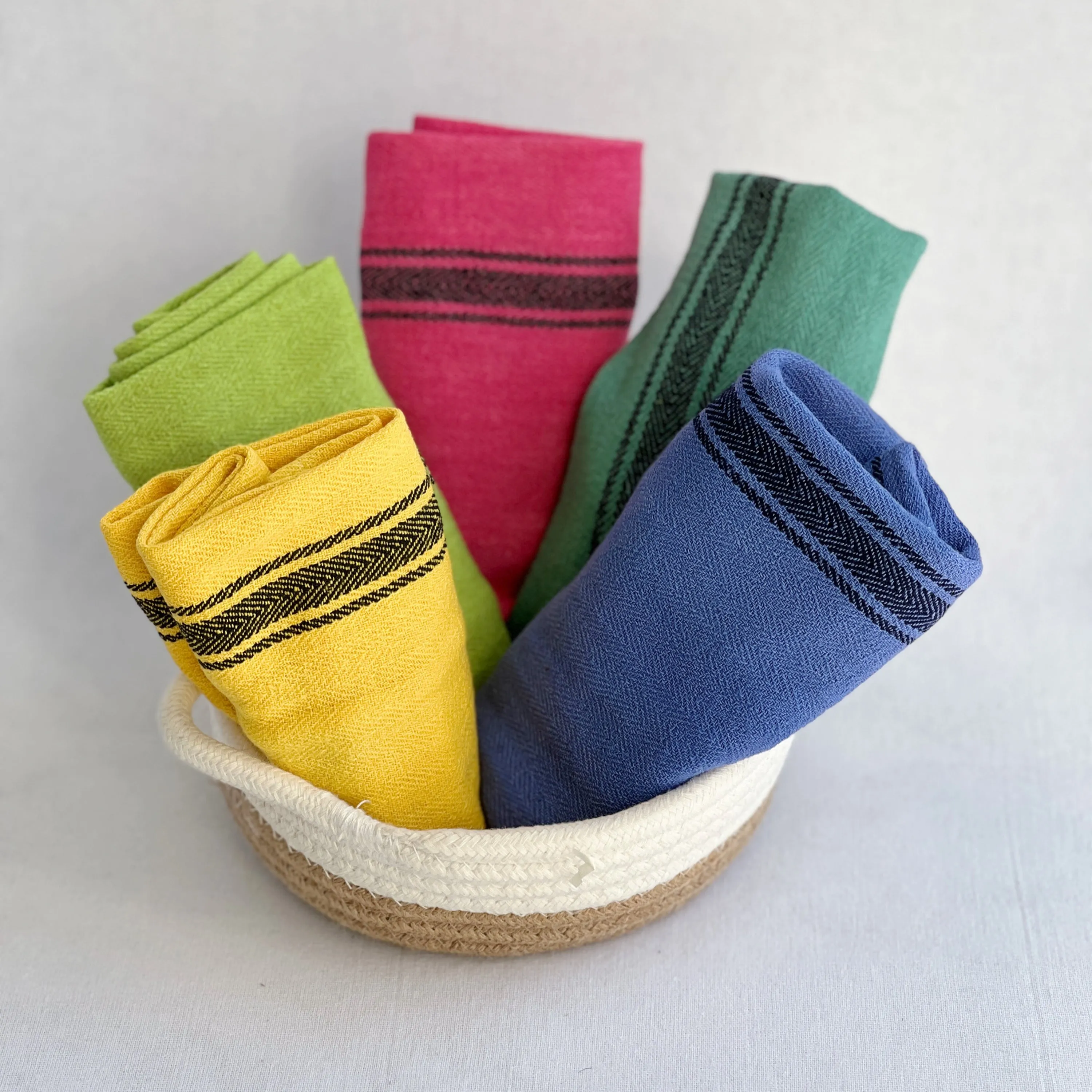 Color pop hand-dyed tea, bar and kitchen towels