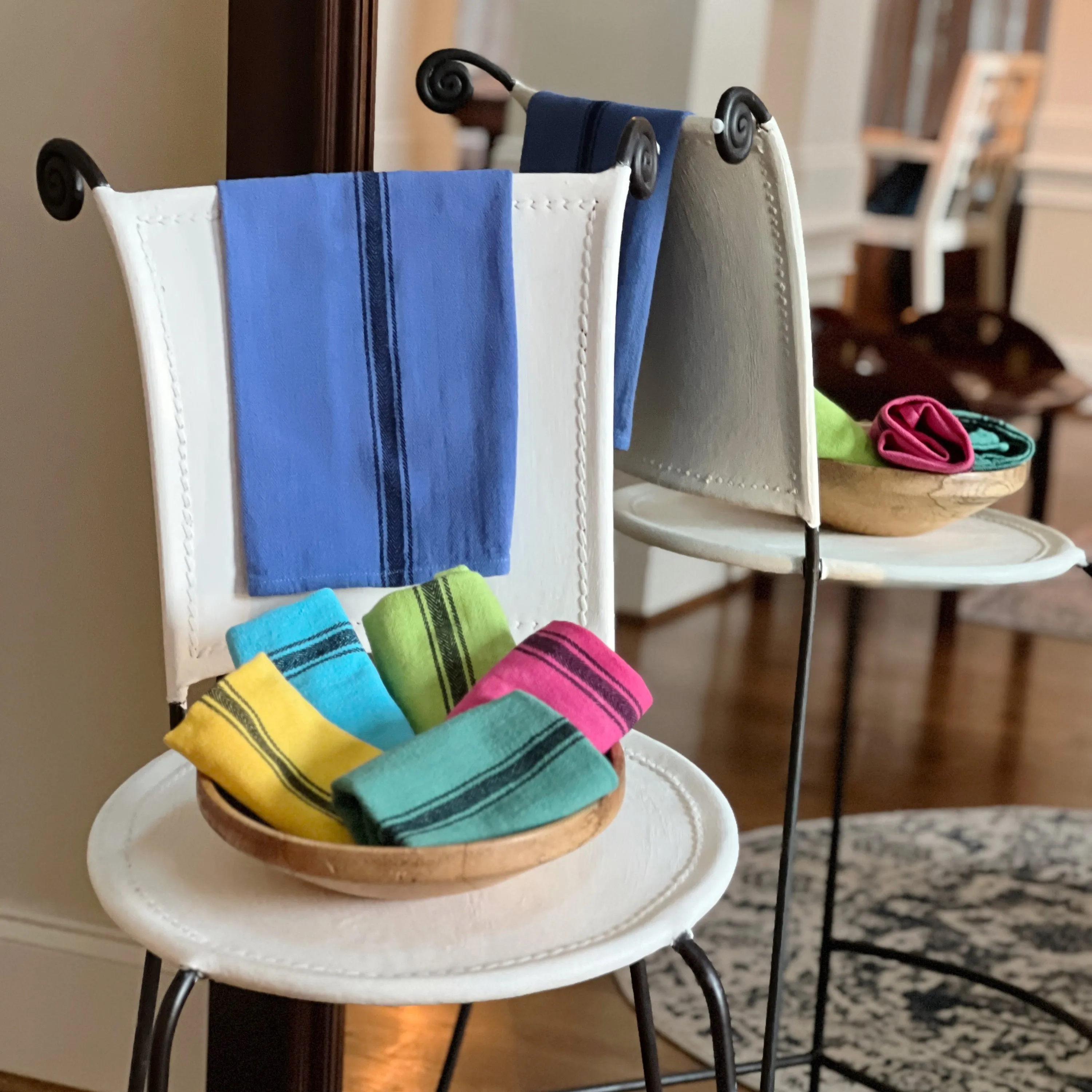 Color pop hand-dyed tea, bar and kitchen towels