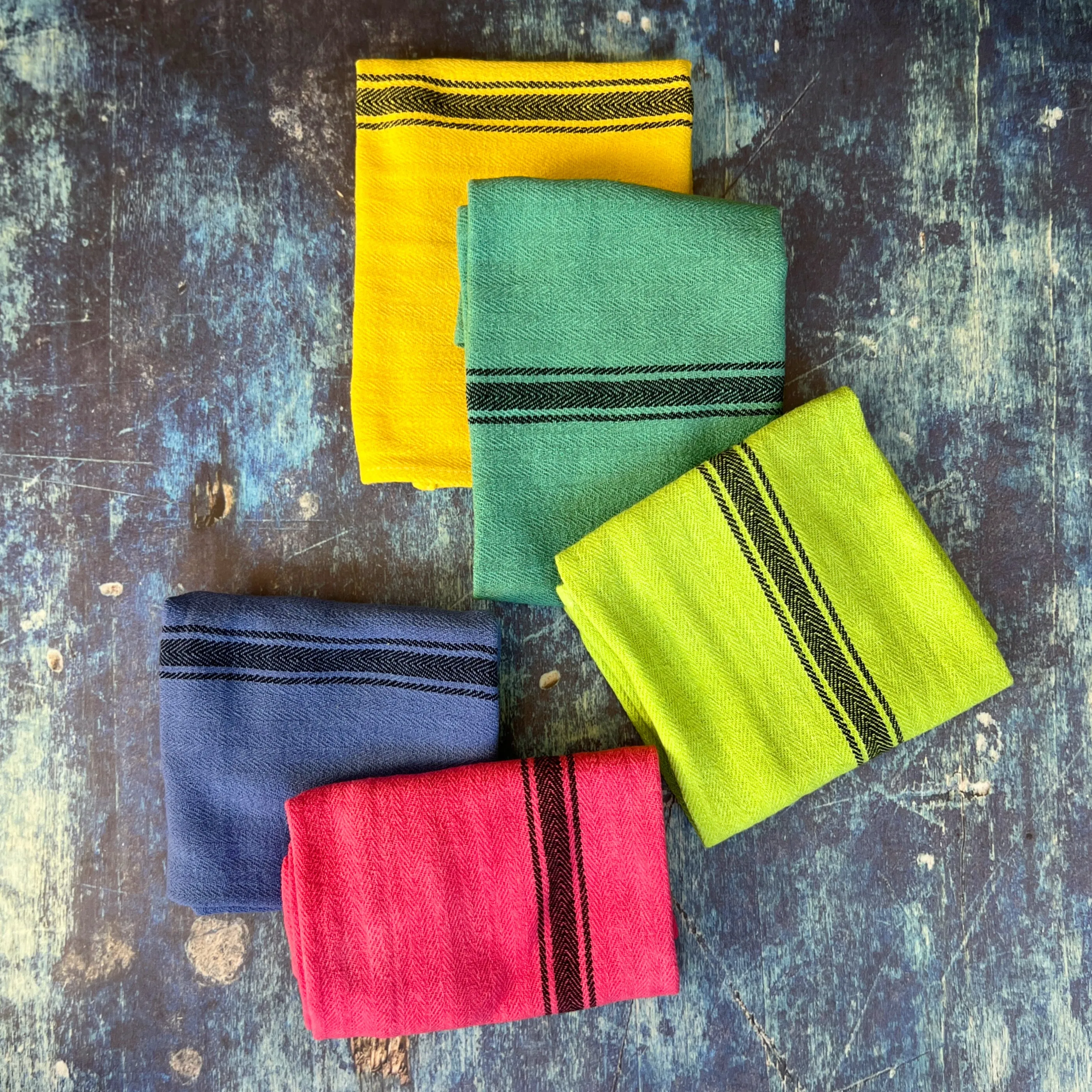 Color pop hand-dyed tea, bar and kitchen towels