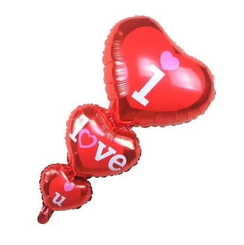 Connected Heart Shape Helium Balloons For Wedding/Valentine's Day/Anniversary