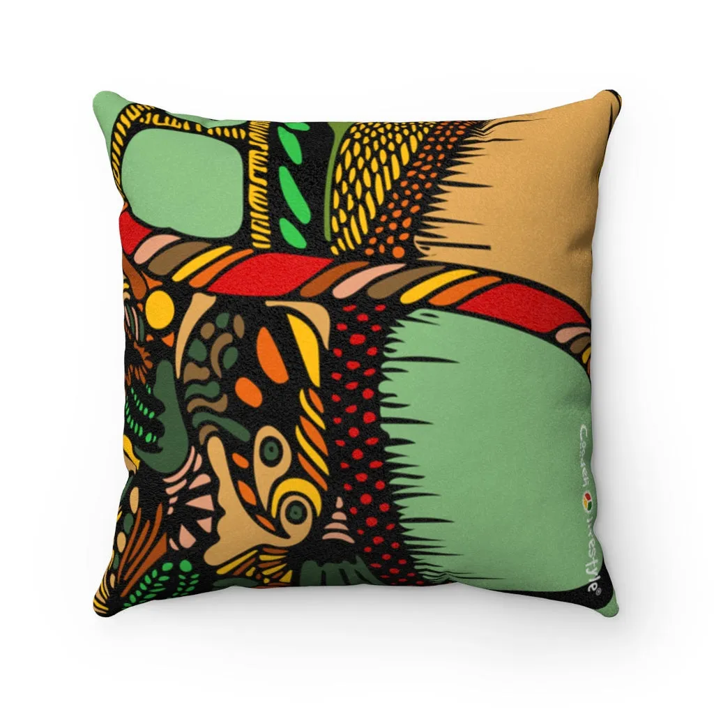 Coodeh Faux Suede Square Pillow (Multi-Art2)