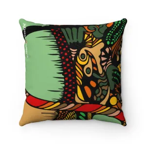 Coodeh Faux Suede Square Pillow (Multi-Art2)