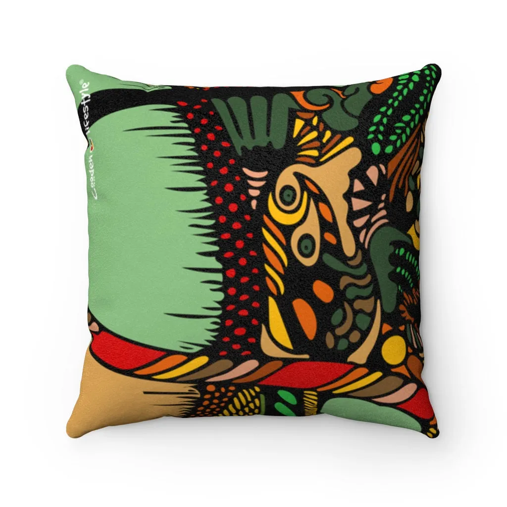 Coodeh Faux Suede Square Pillow (Multi-Art2)