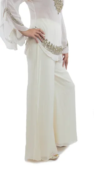 Cream Color Palazzo in Georgette Fabric