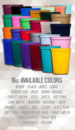 Create Your Own Custom 16 oz. Stadium Cups