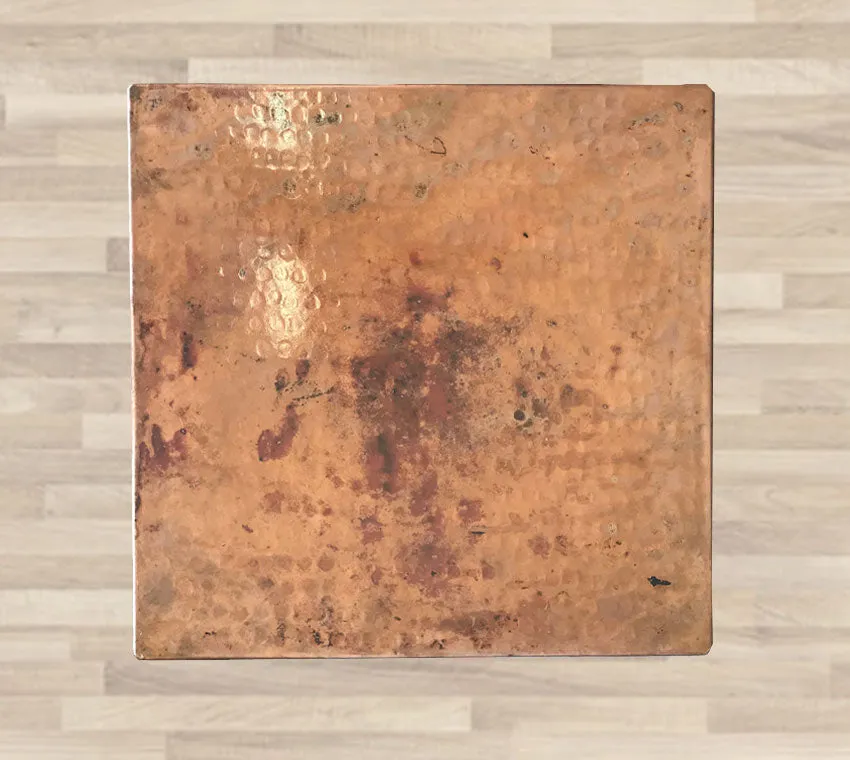 Custom Copper Square Side Table